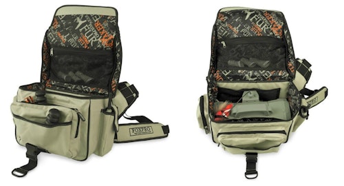 The FOXPRO Large Carrying Case has a dozen pockets and enables predator hunters to find their gear quickly in the field.