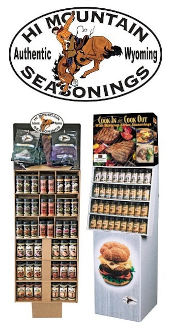 Two Hi Mountain Seasonings point-of-purchase displays will include free shipping for orders placed before June 14, 2019.