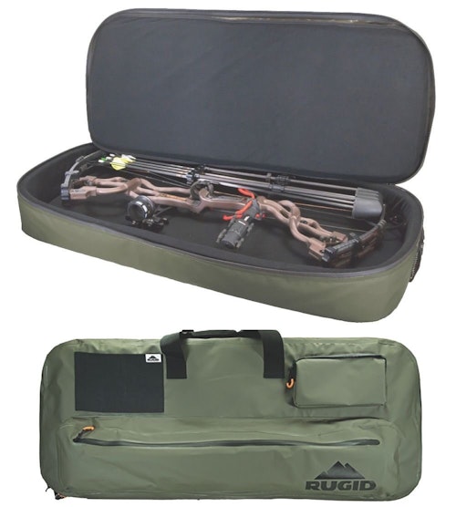 The RGD Compound Bow Case fits most parallel limb bows. It has a durable, waterproof exterior shell and floats.
