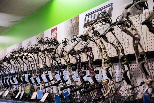 You’ll be in good shape if you offer a good selection from four or five brands of compound bows. Don’t get carried away and stock too many.