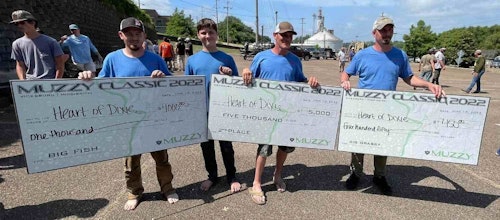 Heart of Dixie had their hands full of big checks; second place and their 44-pound grass carp secured them the win for Big Grassy and Big Fish.